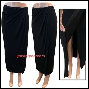 TART COLLECTIONS Tulip Hem Elegant Black Maxi Skirt $159